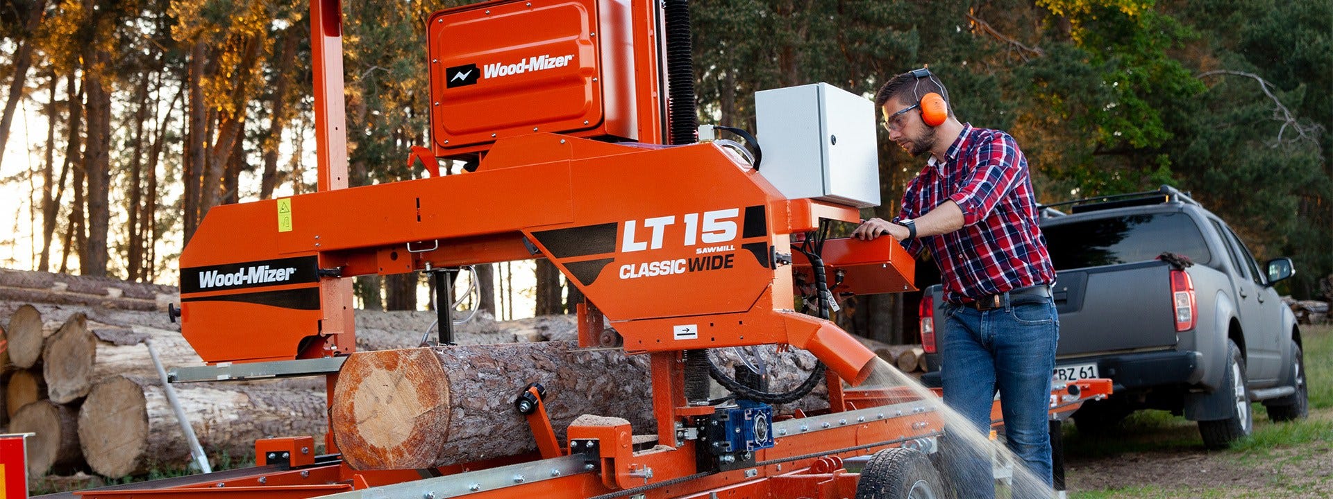 Wood-Mizer LT15 akumuliatorinės staklės