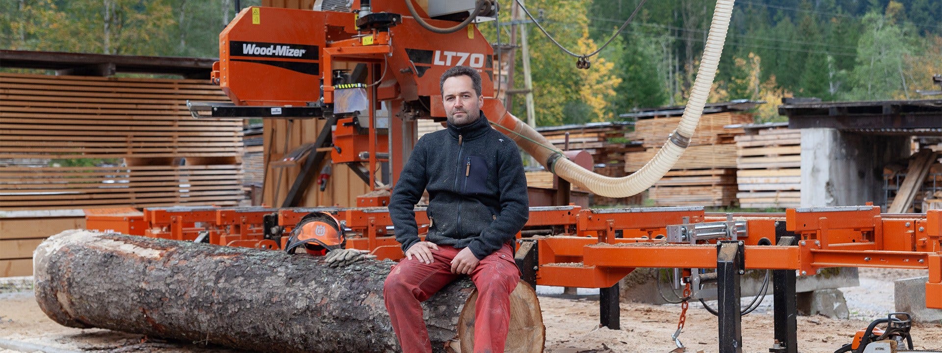 Michaelio Humerio sėkmė su „Wood-Mizer“ LT70 staklėmis